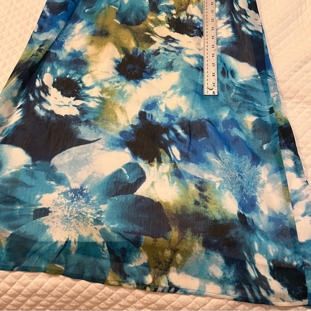 Motherhood Vibrant Blue and Green Maxi Dress Womens Small - Picture 5 of 14